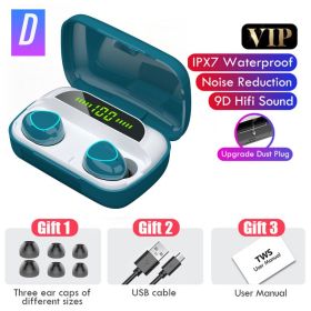 3500mAh Wireless Earphones Bluetooth V5.0 TWS Wireless Headphones LED Display With Power Bank Headset With Microphone (Color: STYLE D, Ships From: China)