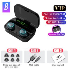 3500mAh Wireless Earphones Bluetooth V5.0 TWS Wireless Headphones LED Display With Power Bank Headset With Microphone (Color: STYLE B, Ships From: China)