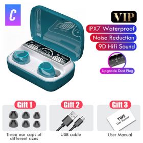 3500mAh Wireless Earphones Bluetooth V5.0 TWS Wireless Headphones LED Display With Power Bank Headset With Microphone (Color: STYLE C, Ships From: China)
