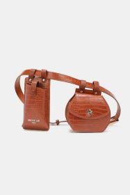 Nicole Lee USA 2 Piece Texture Belt Bag (Color: Brown, size: One Size)