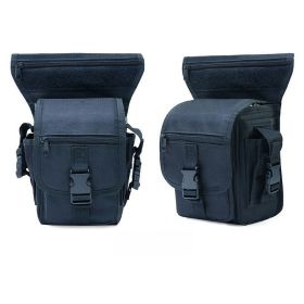 Multifunctional bag riding motorcycle satchel outdoor waterproof sports fanny pack men's large-capacity tactical strap bag (Color: Black)